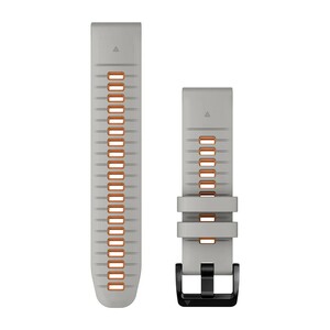 Garmin zamjenski remen za Quickfit, 22mm, silikonska narukvica maglovito sive/jarko narančaste boje