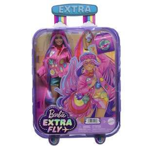Barbie extra lutka na putovanju - pustinja (ljubičasta)