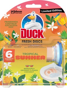 Duck Fresh Discs gel za čišćenje i osvježavanje WC školjke TROPICAL SUMMER 36ml