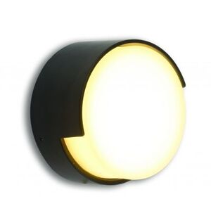Vidik LED zidna svjetiljka 18134 (Ø11.5 cm), ugrađeni LED, IP65, crna