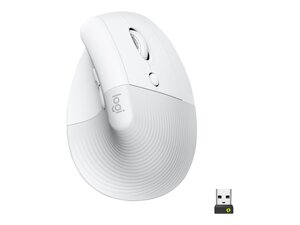 Logitech Lift, optički miš, bežični, ergonomski, Bluetooth, Bolt receiver USB, Off-white (910-006475)