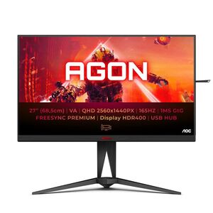 AOC monitor Agon AG275QXN, VA, QHD, 165Hz, 1ms, 2XHDMI, 2xDP