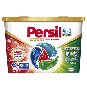 Persil Deep Clean 4u1 Discs Expert Stain Removal kapsule, 22 kom