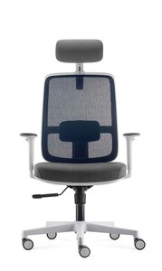 Ergovision Ergo Basic 01, uredska stolica, bijelo/siva