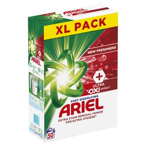 Ariel prašak +Ultra OXI Effect, 50 pranja,  2.75 kg