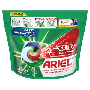 Ariel gel kapsule PODS+ Extra Clean Power, 36 pranja