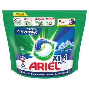 Ariel gel kapsule All-in-1 PODS Mountain Spring, 44 Pranja