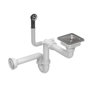 Quadron kvadratni ručni odvod za granit sudopere s 1 posudom, čelik