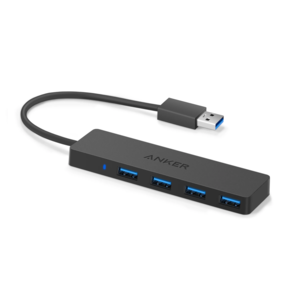 Anker Ultra Slim 4-Port USB 3.0 Data Hub, crni