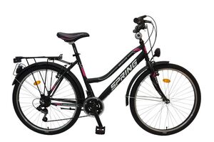 SPRING gradski bicikl  Meghan 2634 26", crno/rozi