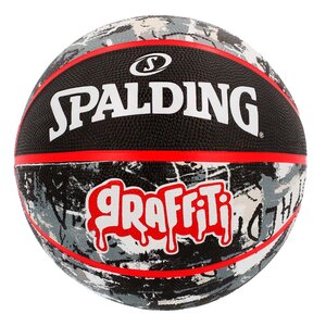 SPALDING košarkaška lopta Graffiti, crveno/crna, vel. 7