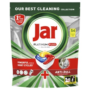 Jar tablete za strojno pranje posuđa Platinum Plus All In One, Lemon,  54 kom