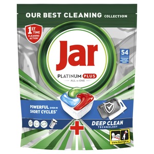 Jar tablete za strojno pranje posuđa Platinum Plus All In One, Fresh Herbal Breeze, 54 kom