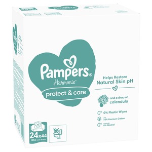 Pampers Harmonie Protect & Care vlažne maramice, 24x44 kom