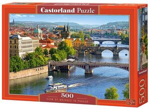 Puzzle 500 kom - Pogled na mostove u Pragu