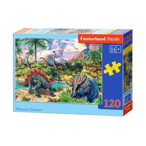 Puzzle 120 kom - Dinosauri kod vulkana