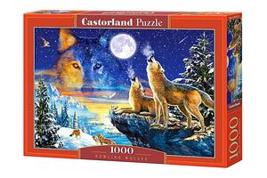 Puzzle 1000 kom - Vukovi u noći