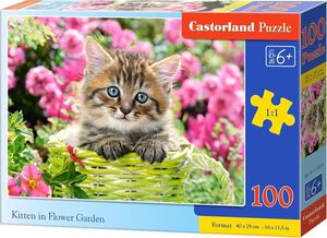 Puzzle 100 kom - Mačić u vrtu