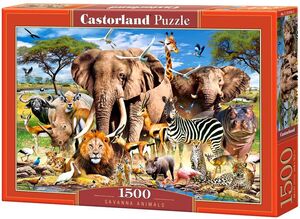 Puzzle 1500 kom - Životinje u savani