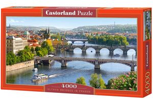 Puzzle 4000 kom - Mostovi na Vltavi, Prag