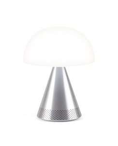 LEXON prijenosna LED svjetiljka i bluetooth zvučnik Mina L Audio, sjaj srebrn