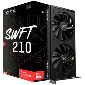 Grafička kartica XFX, AMD Radeon RX 7600 XT Speedster SWFT 210 16GB GDDR6, PCIe 4.0, 3x DisplayPort, 1x HDMI (RX-76TSWFTFP)