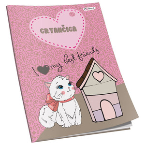 Crtančica Premium Connect Girl, B5 linije, 16 listova, meki uvez