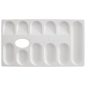 Paleta slikarska, Educa, pravokutna, 23x13 cm, 11 posudica, bijela