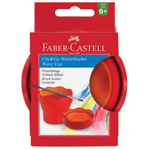 Čaša za tempere Clic&Go, Faber-Castell, crvena