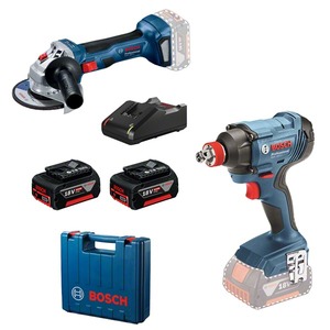 BOSCH Professional set GDX 180-LI + GWS 180-LI + 2 x GBA 18V 4,0 Ah + GAL 18V-40 u koferu