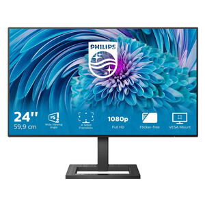 Philips monitor 241E2FD, 24", FHD, VGA, DVI, HDMI, 75Hz, 4ms