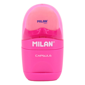 Gumica+ šiljilo, MILAN, Capsule, roza