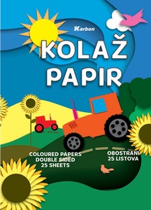 Kolaž papir, mat A4, KARBON, obostrani, 25 listova