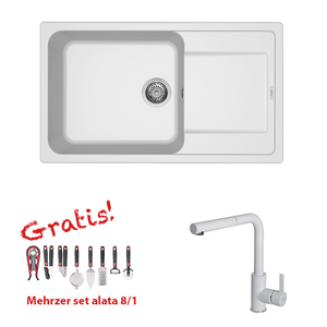 Set sudoper Life 410 + slavina C02, Bianco