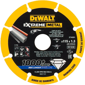 DEWALT dijamantni rezni disk 115x1.3 mm - DT40251-QZ