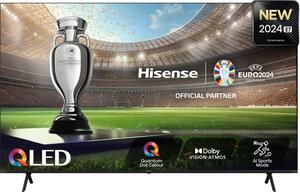 Hisense QLED TV 85" 85E7NQ, 4K Ultra HD, VIDAA OS Smart TV, Quantum Dot Colour, Dolby Vision-Atmos, 4K AI Upscaler, DTS® Virtual:X™