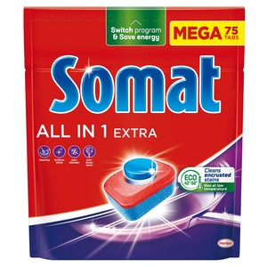 Somat All in One Extra tablete za strojno pranje posuđa, 75 kom