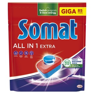 Somat All in One Extra tablete za strojno pranje posuđa, 85 pranja