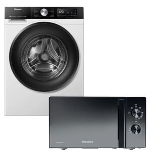 Hisense set perilica-sušilica rublja WD3S9045BW3 + mikrovalna H20MOMBP1HG