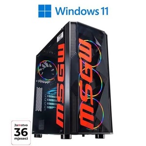 MSGW Gamer a290FGS, AMD Ryzen 5 5500, 16GB RAM, 1TB M.2 SSD, AMD Radeon RX 6600, Windows 11 Home, stolno računalo