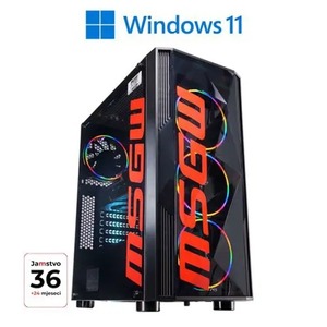 MSGW Gamer i350, Intel Core i5-12400F, 16GB RAM, 1TB M.2 SSD, nVidia GeForce RTX 3050, Windows 11 Home, stolno računalo