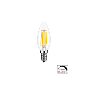 X-LIGHT Retro Filament LED žarulja - E14 4W 2700K 360lm dimabilna topla bijela