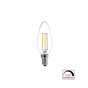 X-LIGHT Retro Filament LED žarulja - E14 2W 2700K 180lm dimabilna topla bijela