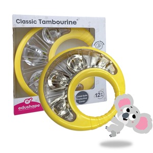 Edushape igračka Classic Tambourine, Yellow