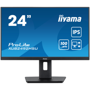 IIYAMA monitor XUB2492HSU-B6, 24", IPS, FHD, 100Hz, 0.4ms, HDMI, DP, zvučnici