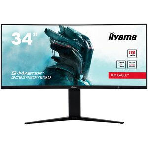 IIYAMA monitor GCB3480WQSU-B1, 34", VA, UWQHD, 180Hz, 0.4ms, HDMI, DP, zvučnici, zakrivljeni