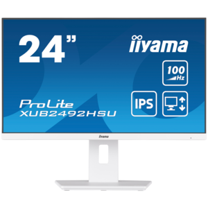 IIYAMA monitor XUB2492HSU-W6, 23.8", IPS, FHD, 100Hz, 0.4ms, HDMI, DP, zvučnici