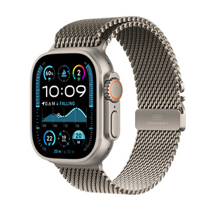 Apple Watch Ultra 2 (2nd gen) 2024 Cellular, 49mm Natural Titanium Case with Natural Titanium Milanese Loop - M, pametni sat