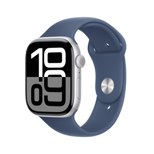 Apple Watch Series 10 GPS 46mm Silver Aluminium Case with Denim Sport Band - M/L, pametni sat