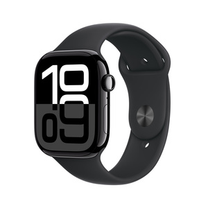 Apple Watch Series 10 GPS 42mm Jet Black Aluminium Case with Black Sport Band - S/M, pametni sat